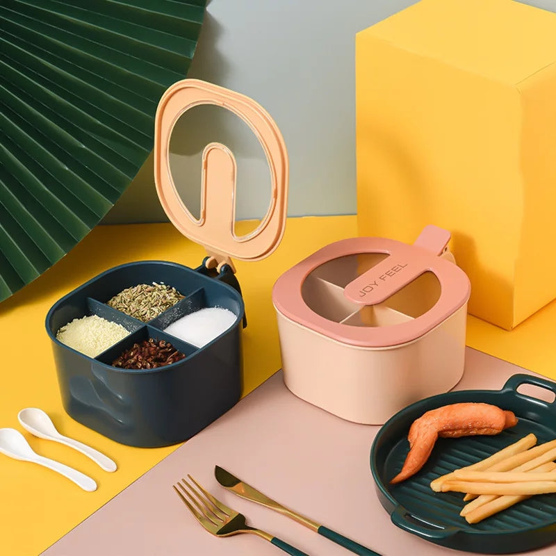 Modern Spice Kit – 1000 Ml – 4 Grid Spice Jar